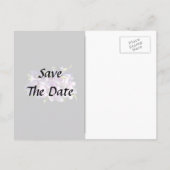 Roze Clematis Aankondigingskaart (Achterkant)