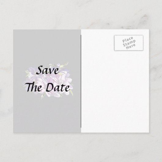 Roze Clematis Aankondigingskaart (Achterkant)