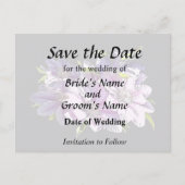 Roze Clematis Aankondigingskaart (Voorkant)