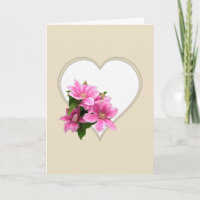 Roze clematis bloem illustratie hart beige
