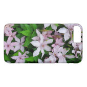 Roze Clematis Bloemige Hoes voor Telefoon (Achterkant (Horizontaal))