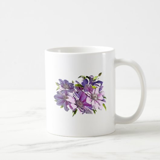 Roze Clematis Koffiemok (Rechts)