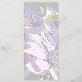 Roze Clematis Menu (Achterkant)