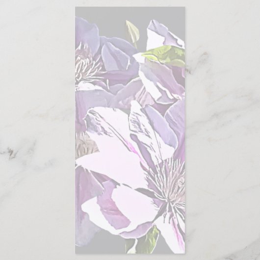 Roze Clematis Menu (Achterkant)