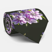 Roze Clematis Stropdas (Opgerold)