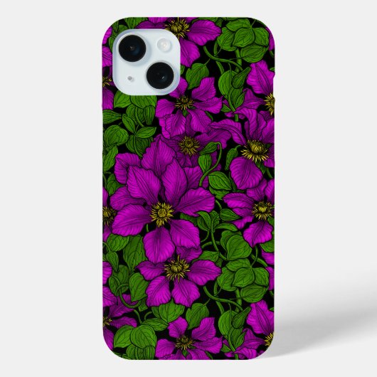 Roze Clematis vine Case-Mate iPhone Case (Achterkant)