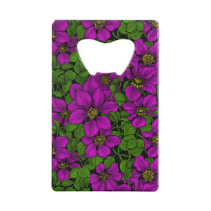 Roze Clematis vine Creditkaart Flessenopener