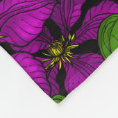 Roze Clematis vine Fleece Deken (Hoek)