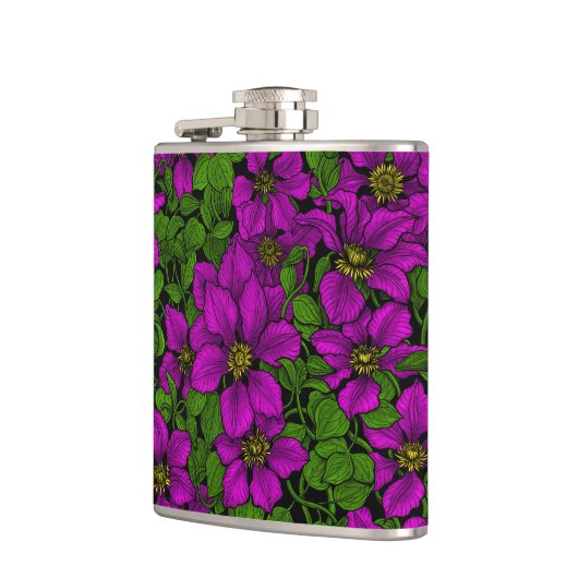 Roze Clematis vine Heupfles (Links)