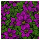 Roze Clematis vine Stof (Swatch)
