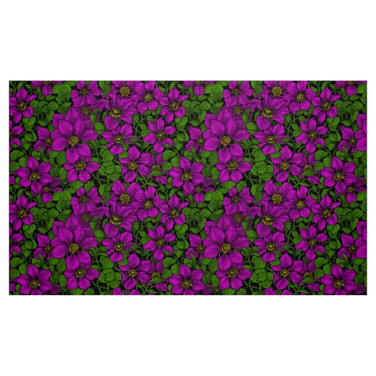 Roze Clematis vine Stof (Fat Quarter)