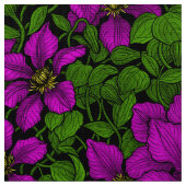 Roze Clematis vine Stof (Close Up)