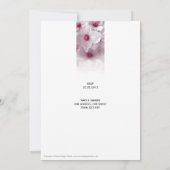 Roze Clematis - Wedding Invitation Kaart (Achterkant)