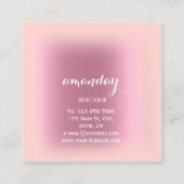 Roze Cloth Hanger Diamond Mode Boutique Vierkante Visitekaartje (Achterkant)