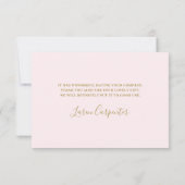 Roze Cloud Baby shower Meisje Dank u kaart (Achterkant)