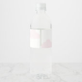 Roze Cloud Baby shower Meisje Drank Label Set Waterfles Etiket (Achterkant)