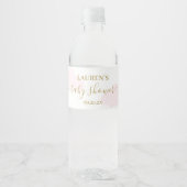 Roze Cloud Baby shower Meisje Drank Label Set Waterfles Etiket (Voorkant)