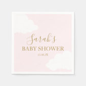 Roze Cloud Baby shower servetten (Voorkant)