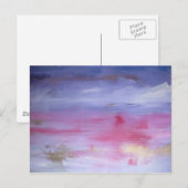 Roze Cloud Card Briefkaart (Voorkant / Achterkant)
