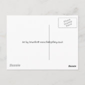 Roze Cloud Card Briefkaart (Achterkant)