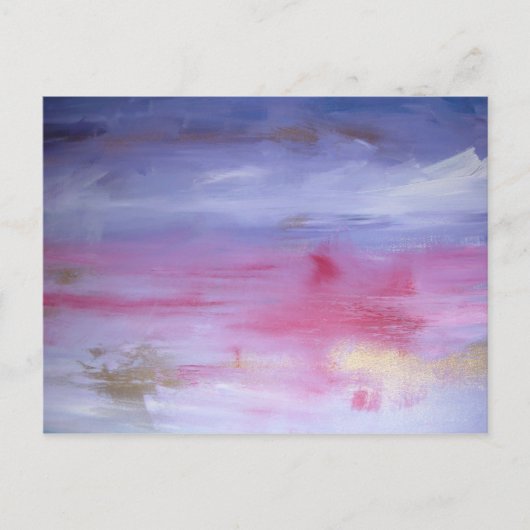 Roze Cloud Card Briefkaart (Voorkant)