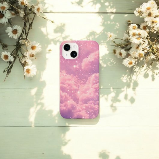 Roze Cloud Esthetische iPhone Case Dromerige Sky D