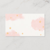 Roze Cloud Nine Meisje Luier Raffle Baby shower Informatiekaartje (Achterkant)