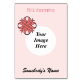 Roze Clover Ribbon Sjabloon door Kenneth Yoncich Kaart (Achterkant)