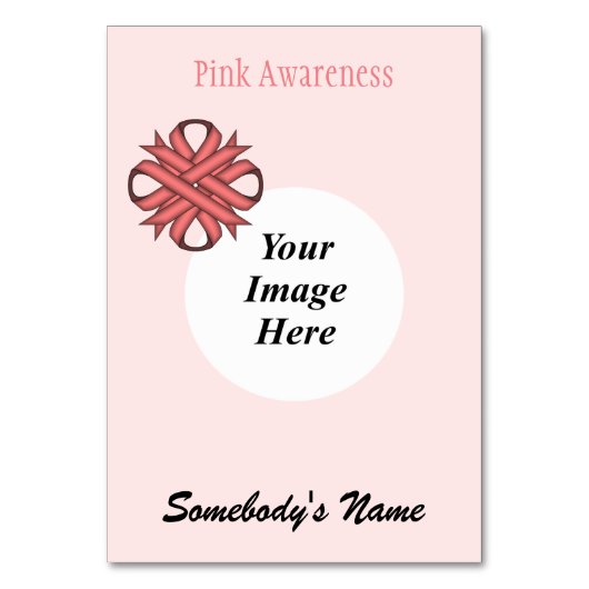 Roze Clover Ribbon Sjabloon door Kenneth Yoncich Kaart (Achterkant)