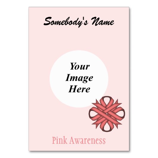 Roze Clover Ribbon Sjabloon door Kenneth Yoncich Kaart (Voorkant)