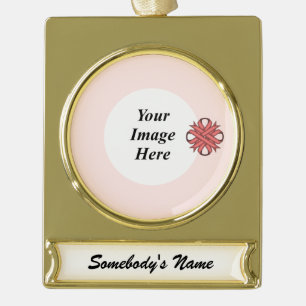 Roze Clover Ribbon Sjabloon door Kenneth Yoncich Verguld Banner Ornament