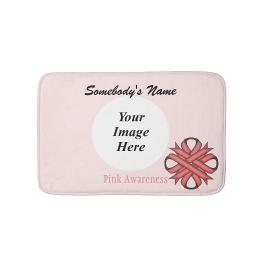 Roze Clover Ribbon Tmpl van Kenneth Yoncich Badmat (Voorkant)