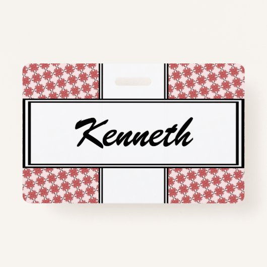 Roze Clover Ribbon van Kenneth Yoncich Badge (Voorkant)