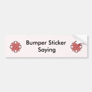 Roze Clover Ribbon van Kenneth Yoncich Bumpersticker