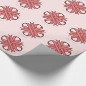 Roze Clover Ribbon van Kenneth Yoncich Cadeaupapier (Hoek)
