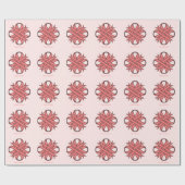 Roze Clover Ribbon van Kenneth Yoncich Cadeaupapier (Vlak)