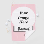 Roze Clover Ribbon van Kenneth Yoncich Golfhanddoek (Insitu)