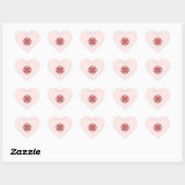 Roze Clover Ribbon van Kenneth Yoncich Hart Sticker (Vel)