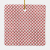Roze Clover Ribbon van Kenneth Yoncich Keramisch Ornament (Achterkant)