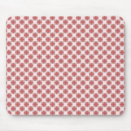 Roze Clover Ribbon van Kenneth Yoncich Muismat (Voorkant)