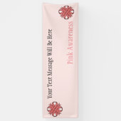 Roze Clover Ribbon van Kenneth Yoncich Spandoek (Verticaal)