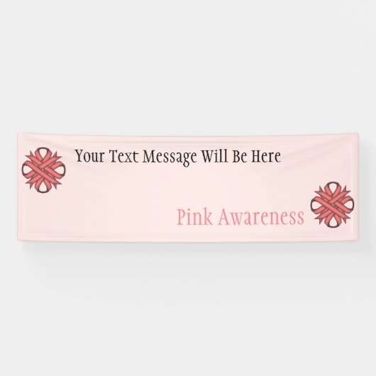 Roze Clover Ribbon van Kenneth Yoncich Spandoek (Horizontaal)