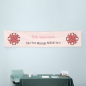 Roze Clover Ribbon van Kenneth Yoncich Spandoek (Beurs)