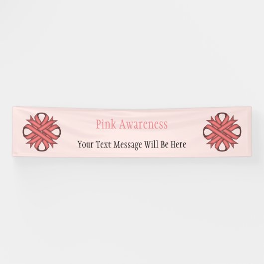Roze Clover Ribbon van Kenneth Yoncich Spandoek (Horizontaal)