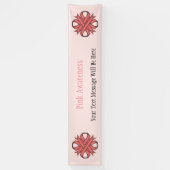 Roze Clover Ribbon van Kenneth Yoncich Spandoek (Verticaal)
