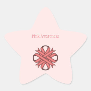 Roze Clover Ribbon van Kenneth Yoncich Ster Sticker