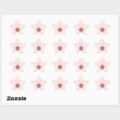 Roze Clover Ribbon van Kenneth Yoncich Ster Sticker (Vel)