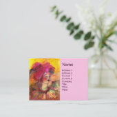 ROZE CLOWN VISITEKAARTJE (Staand voorkant)