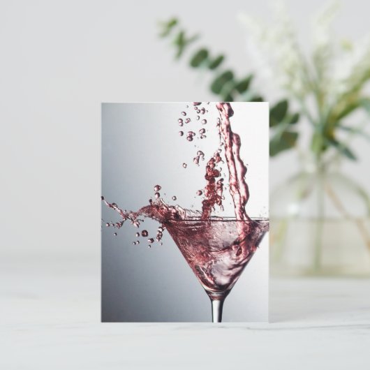 Roze cocktail 3 briefkaart (Staand voorkant)