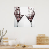 Roze cocktail 4 poster (Keuken)
